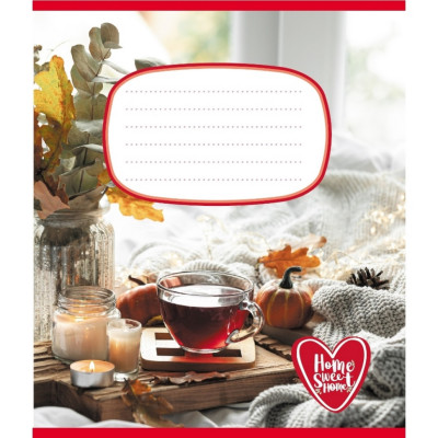 Зошит учнівський "Домашній затишок" 018-540253L-3 в лінію 18 аркушів