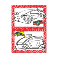 Книжка розмальовка "Авто майбутнього" РМ-48-47 с цветными подсказками