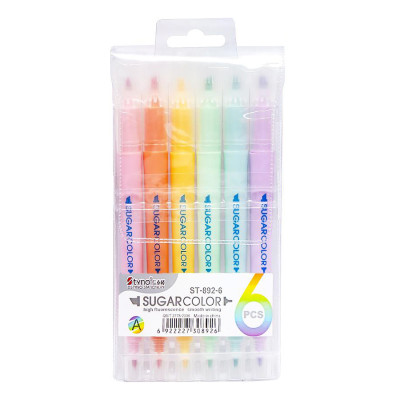 Набір текстовидільників двосторонніх 6 кольорів ST892-6