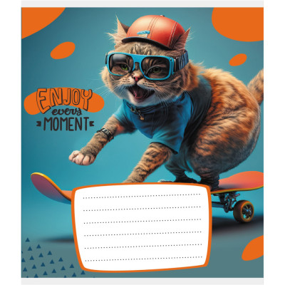 Зошит учнівський "Лови момент" 012-500240K-5 в клітинку 12 аркушів