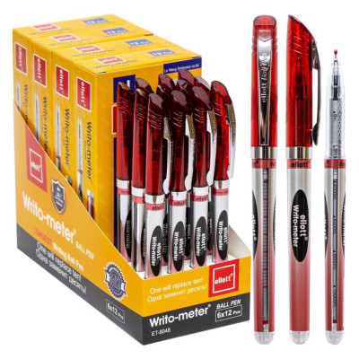 Ручка масляна ET8048-12(Red) червона 05 мм "10км" Ручка масляна ET8048-12(Red) червона 05 мм "10км"