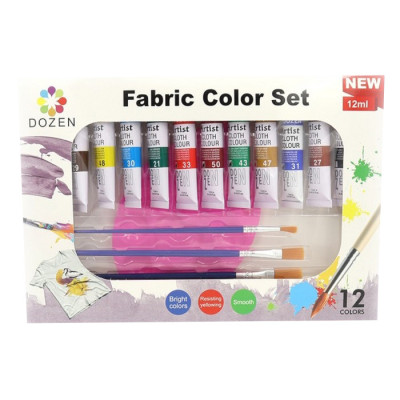 Набір фарб для одягу Dozen DSCN0680 12 мл 12 шт