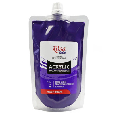 Фарба акрилова Фіолетова темна 323200420 (код 420) 200 мл