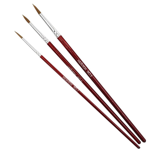 Набір художніх пензликів RA-7686(DSCN5030) в наборі 3 штуки