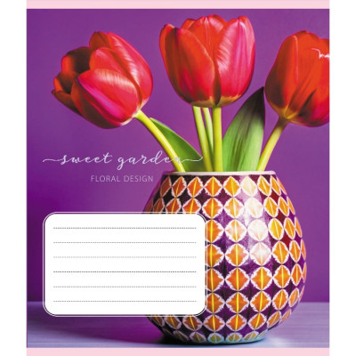 Зошит учнівський "Ваза" 036-570304K-4 в клітинку 36 аркушів