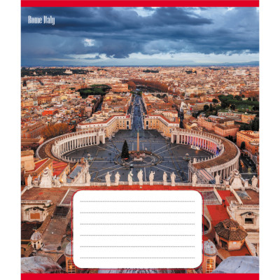 Зошит учнівський "Панорама міста" 012-510201C-3 в косу лінію 12 аркушів