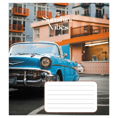 Зошит учнівський "Ретро авто" 024-550139K-3 в клітинку 24 аркуші