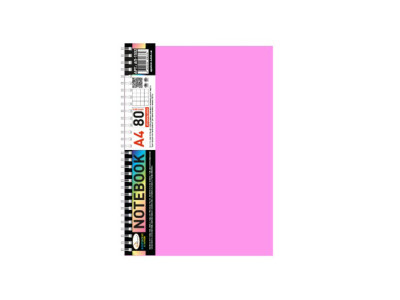 Блокнот А4 АП-1502(Pink) 80 аркушів пружина збоку