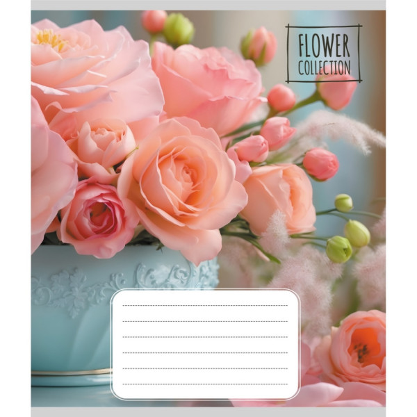 Зошит загальний "Квіткова композиція" 048-600186L-3 в лінію 48 аркушів