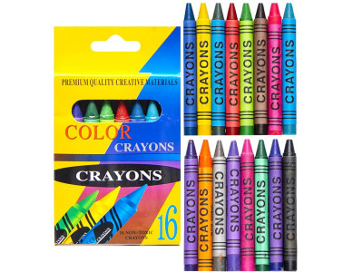 Воскові олівці 16 кольорів CRAYONS 2016A