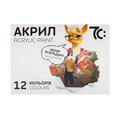 Дитячий набір акрилових фарб 7C51202 12 кольорів по 10 метрів