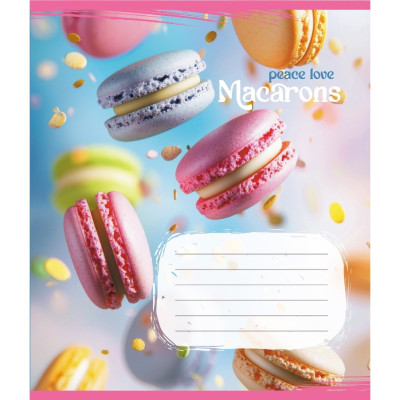 Зошит загальний "Макаруни" 048-590197K-4 в клітинку 48 аркушів