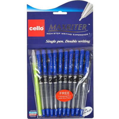 Ручка олійна MAXRITER Cello 727+1(Blue) синя 10 штук в упаковці