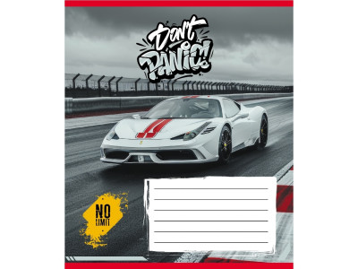 Зошит учнівський "Без паніки" 012-510164C-4 в косу лінію 12 аркушів