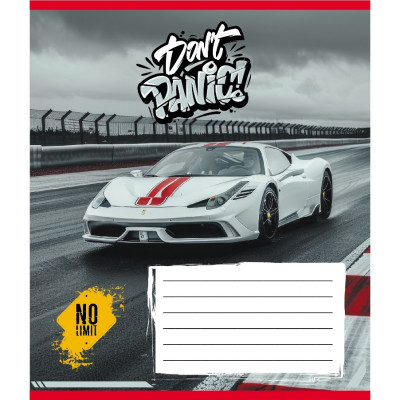 Зошит учнівський "Без паніки" 012-510164C-4 в косу лінію 12 аркушів