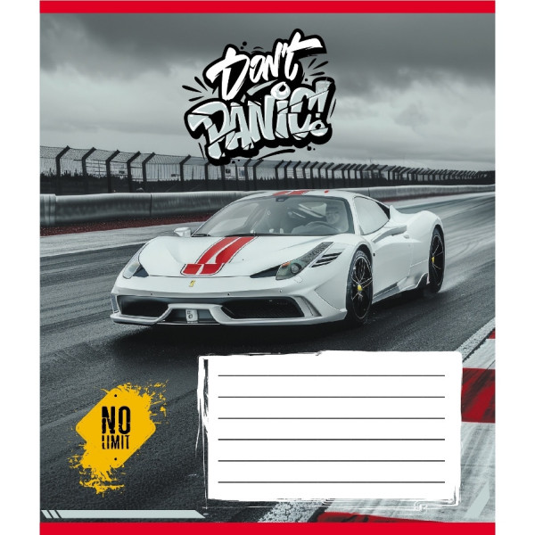 Зошит учнівський "Без паніки" 012-510164C-4 в косу лінію 12 аркушів