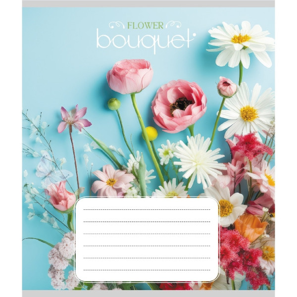 Зошит учнівський "Букет" 024-550337K-4 в клітинку 24 аркуші