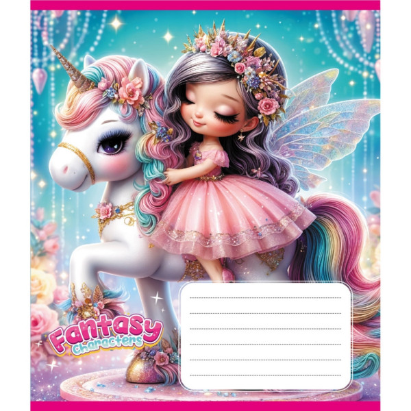 Зошит учнівський "Мій єдиноріг" 012-520170L-2 в лінію 12 аркушів Зошит учнівський "Мій єдиноріг" 012-520170L-2 в лінію 12 аркушів