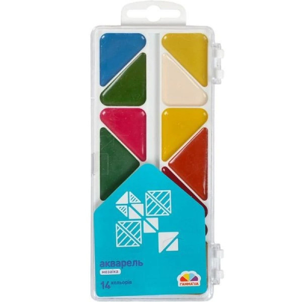 Акварельні фарби "Мозаїка" 300103 14 кольорів