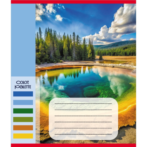 Зошит загальний "Кольори гір" 060-610093K-2 в клітинку 60 аркушів