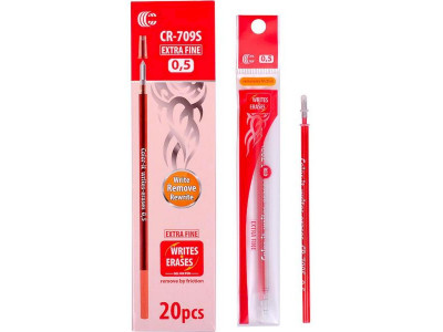 Стрижень для ручки "С" "пише-стирає" CR-709S червоний 20 шт