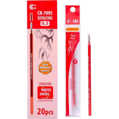 Стрижень для ручки "С" "пише-стирає" CR-709S червоний 20 шт