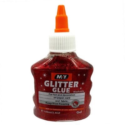 Клей декоративний "Металік Glitter" DSCN4619(Red) 100 мл