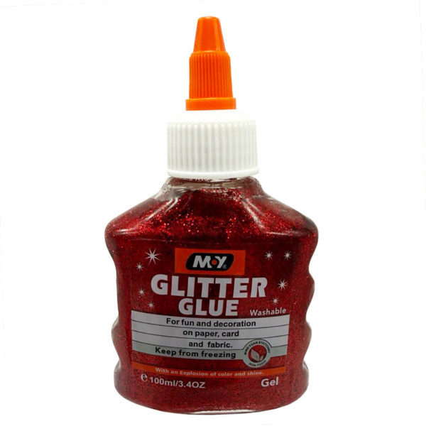 Клей декоративний "Металік Glitter" DSCN4619(Red) 100 мл