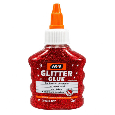 Клей декоративний "Металік Glitter" DSCN4619(Red) 100 мл