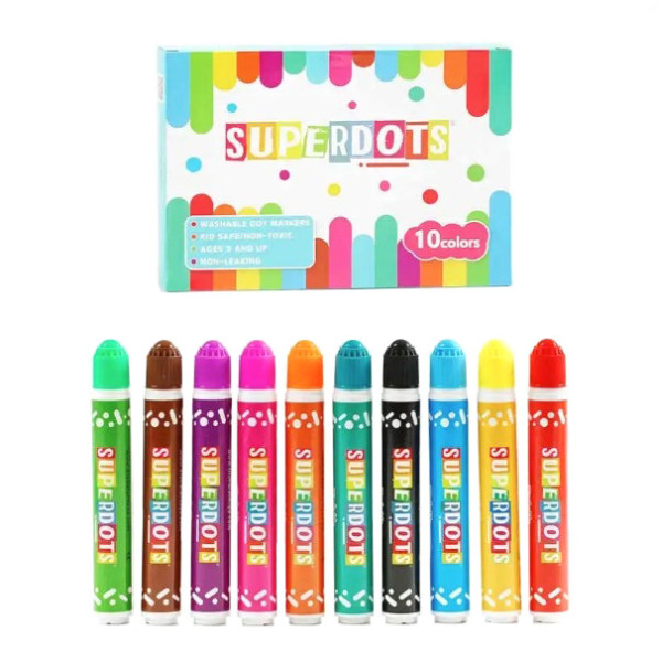 Дитячі крапкові маркери 35509 10 кольорів по 60 мл