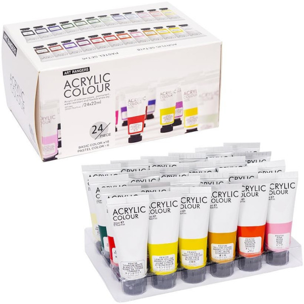 Набір акрилових фарб "Art Ranger" PA32.24022.A 24 кольори