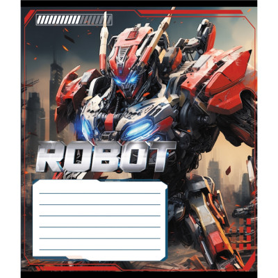 Зошит учнівський "Робот" 012-590508K-4 в клітинку 12 аркушів (959050)