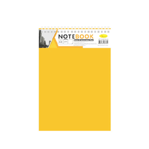 Блокнот А5 В-БП5-80(Peach) 80 аркушів пружина зверху