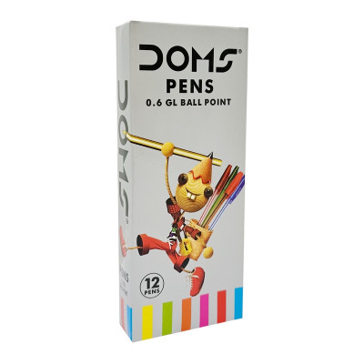 Набір кулькових ручок "Смуги" 3411 синій 12 штук 06 мм