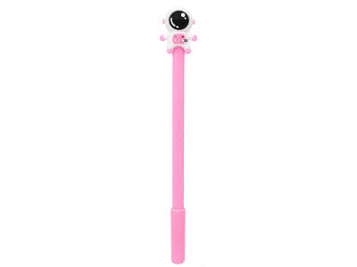 Ручка дитяча з іграшкою "Spaceman" A007(Pink) гелева синя