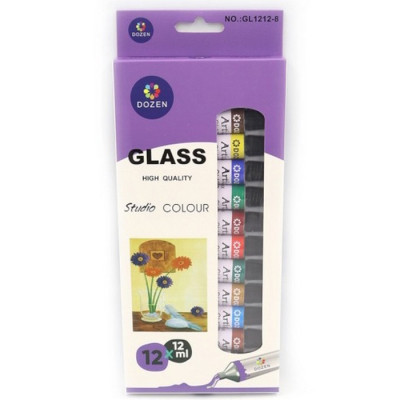 Набір фарб для скла та кераміки DSCN0678 12 мл 12 шт