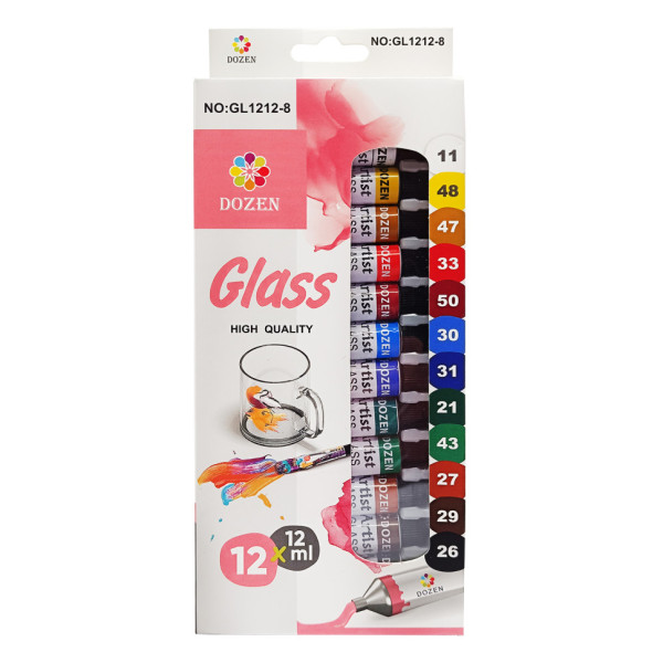 Набір фарб для скла та кераміки DSCN0678 12 мл 12 шт