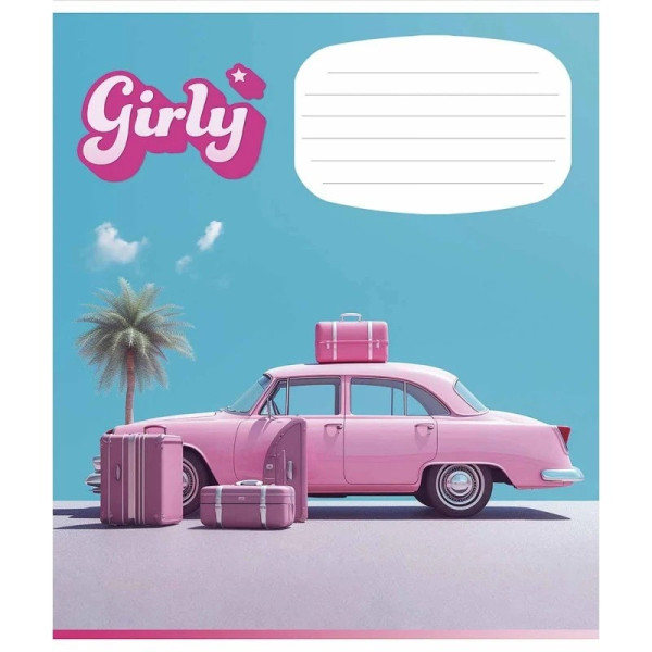 Зошит учнівський "Girly" Школяр 012-3330L-2 в лінію 12 аркушів