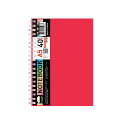 Блокнот А5 АП-1503 (Red) 40 аркушів пружина збоку