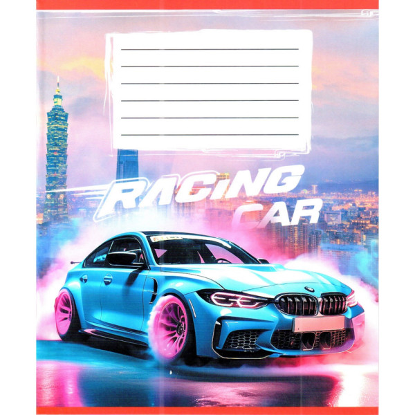 Зошит учнівський "Авто в диму" 036-580051L-4 у лінію 36 аркушів (959057)