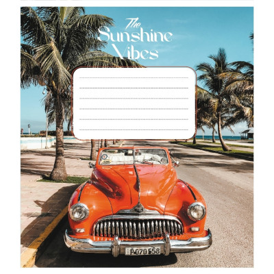 Зошит учнівський "Ретро авто" 024-550139K-4 в клітинку 24 аркуші