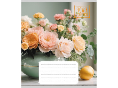 Зошит загальний "Квіткова композиція" 048-600186L-4 в лінію 48 аркушів