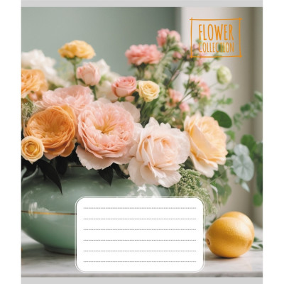 Зошит загальний "Квіткова композиція" 048-600186L-4 в лінію 48 аркушів