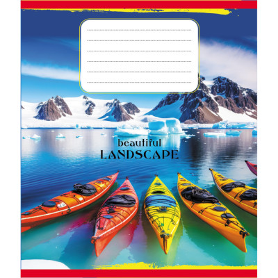 Зошит учнівський "Байдарки" 018-540017L-4 в лінію 18 аркушів