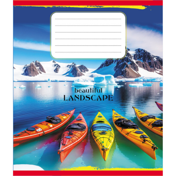 Зошит учнівський "Байдарки" 018-540017L-4 в лінію 18 аркушів