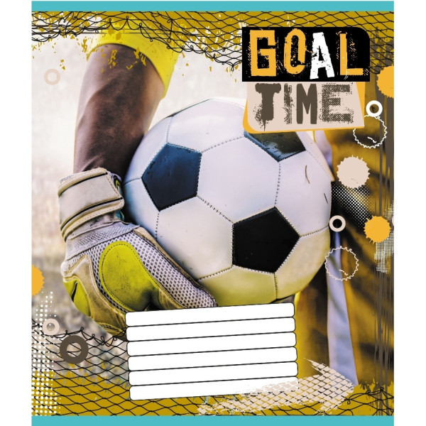 Зошит учнівський "М'яч" 012-510027C-5 в косу лінію 12 аркушів