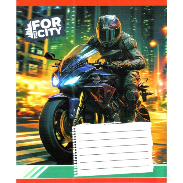 Зошит учнівський "Нічним містом" 018-530032K-3 в клітинку 18 аркушів (959053)