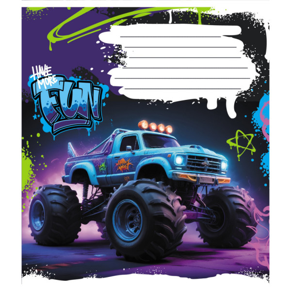 Зошит учнівський "Монстер трак" 024-550238K-4 в клітинку 24 аркуші