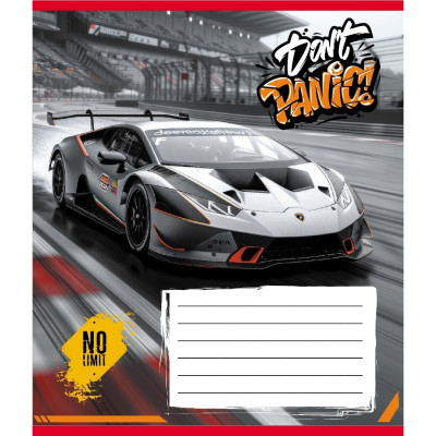 Зошит учнівський "Без паніки" 012-510164C-5 в косу лінію 12 аркушів