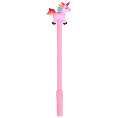 Дитяча гелева ручка "Єдиноріг" 6063(Pink) синя